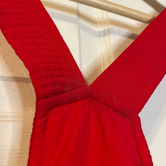 VTG Ossi Skiwear red bib ski pants w/ suspenders men’s sz L *NWT* - Picture 12 of 16